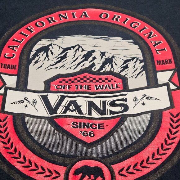 Vans California Original "Off The Wall" Graphic T-Shirt Size Small Black - Picture 3 of 13